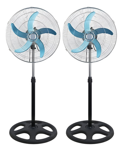 Kit Com 02 Ventilador Turbo Metal Forte 5 Pás Potente 220v