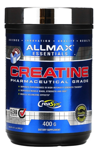 Creatina Monoidratada 400g Pura Allmax Importada U.s.a