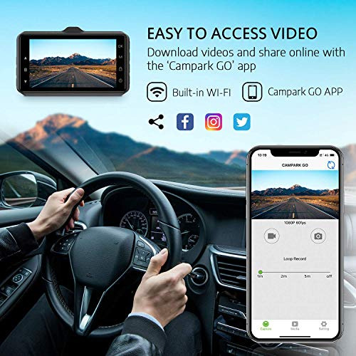 4k Dash Cam With Wifi Gps Recorder For Cars Ultra Hd 2160p