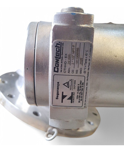 Medidor Vazão Eletromagnético Contech Cthhd-ex 12'' Aço Inox