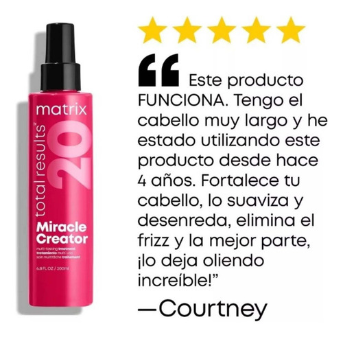 Tratamiento Matrix Reparador Todo Tipo De Cabello 200ml
