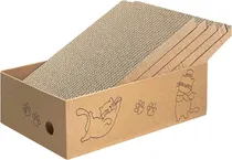 Comprar Agym Cat Scratcher Caja De Cartón Para Gatos De Interior ...