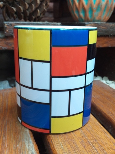 Taza Piet Mondrian Arte Cerámica Importada