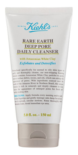 Kiehl's Rare Earth Deep Poro Limpiador Diario Para Unisex, .