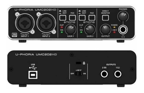 Behringer Umc202hd Interfaz De Audio 2x2 24 Bits Envio Full