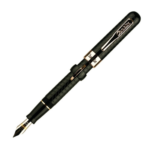 Conklin Mark Twain Crescent Fountain Pen, Black Chased With