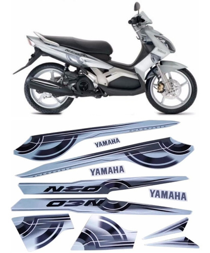 Kit Adesivos Yamaha Neo 2010 Prata 10311