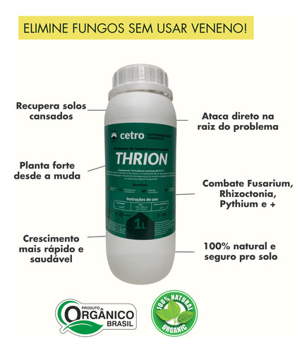 Trichoderma Harzianum, Controle De Fusarium E Rhizoctonia 1l