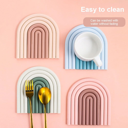 Portavasos De Silicona Antideslizantes Para Mesa,
