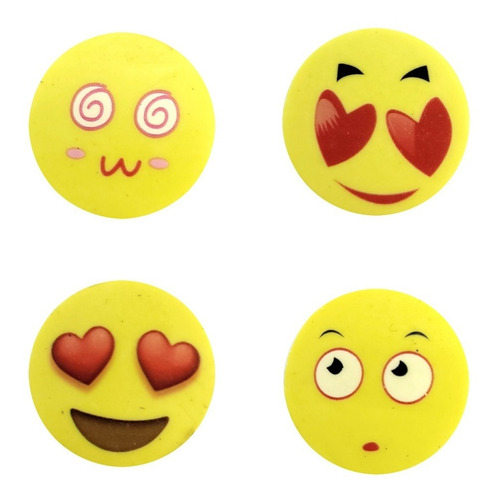 Imagen 5 de 7 de Goma De Borrar Diseño Emojis Pack X 36