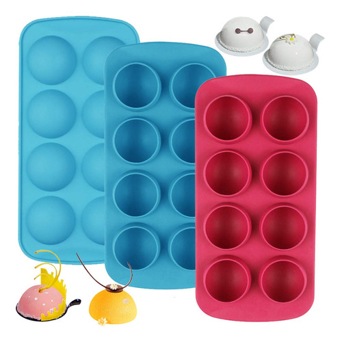 Juego De 3 Moldes De Silicona Para Dulces De Chocolate, Mold