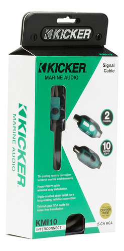 Kicker 47kmi10 Marine Series 2-ch Interconexión Rca, 32.8 .