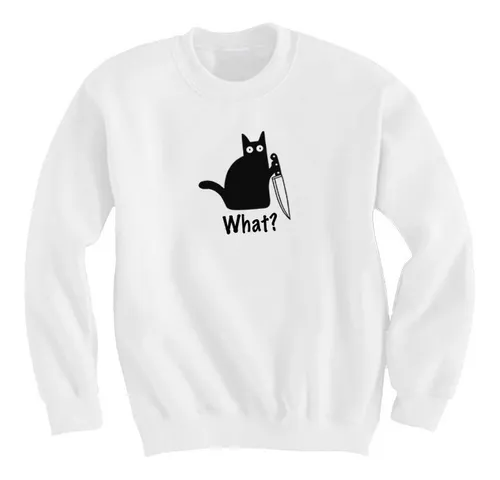 Sudadera Gatito What Gatito Grosero Moda Coreana Kawai Urban