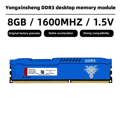 Memoria Ram Ddr3 8gb 1333 1600 1866mhz Con Dicipador