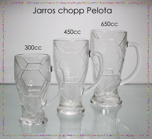 Vasos Chopp Cerveza Pelota Futbol Mundial X 6 Unds