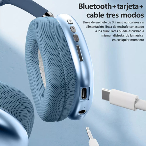 Y Auriculares Inalámbricos Diadema Bluetooth Con Micrófono