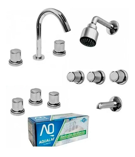 Combo Griferia Baño Huilen Aqualaf 12000 Set Completo