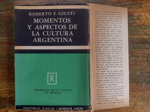 Momentos Y Aspectos De La Cultura Argentina - Roberto Giusti