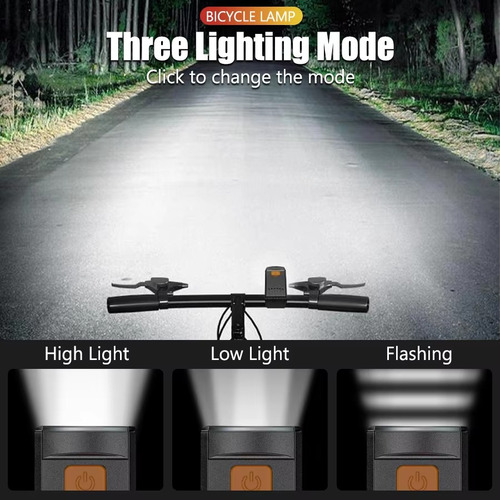 Faro Delantero De Bicicleta Led, Recargable Por Usb, Imperme