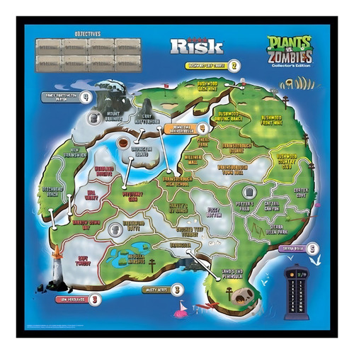 Juego De Mesa Risk Plants Vs. Zombies Usaopoly Con 2 Ejércit