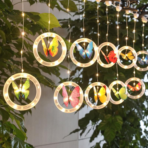 Cortina Sdourmable Butterfly String Light 3m 50led Usb Fairy