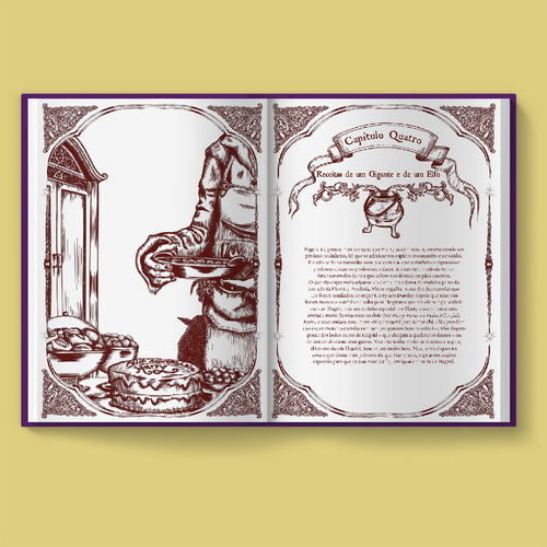 Libro de cocina de Harry Potter en portugués, tapa blanda, con más de 150 recetas, incluyendo pasteles de caldero y cerveza de mantequilla.