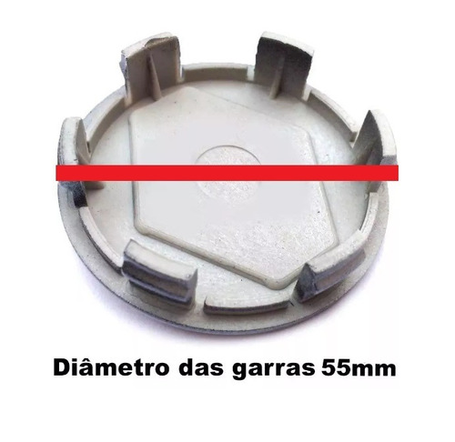Imagem 2 de 3 de Calota Miolo Centro Roda Renault Fluence Duster Oroch Prata