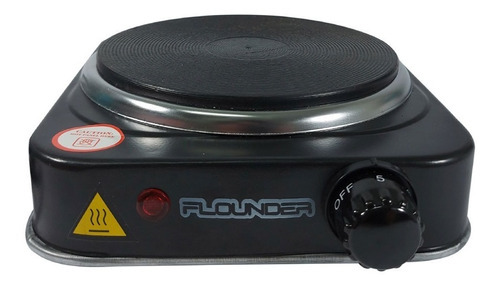 Anafe Eléctrico Flounder 1 Hornalla Potencia 1000w 220v Color Negro