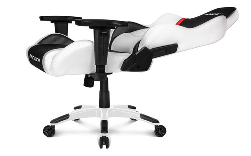 Imagen 4 de 8 de Silla de escritorio Akracing Arctica gamer ergonómica blanca, negra y roja con tapizado de cuero sintético