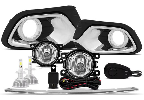 Farol De Milha Logan 2015 16 17 2018+friso Central+led 2d 6k