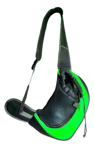 Mochila Transporte Pet Bolsa De Ombro Sacola Cachorro Gato Cor Verde