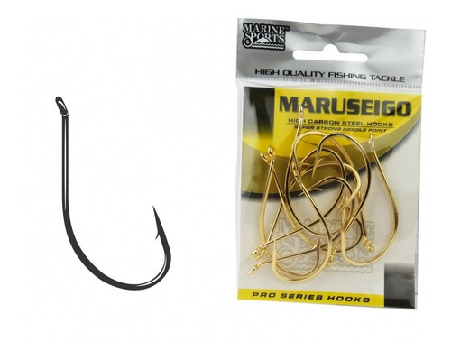 Anzol Maruseigo Gold Marine Sports Nº 28 Cartela Com 10un.