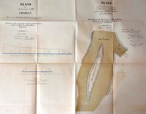 Mapa Comision Limites Argentina Brasil Rio Chapeco 1887