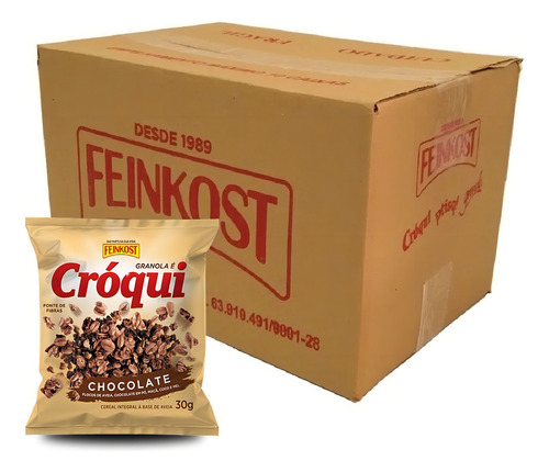 Granola Croqui Chocolate 30g - Caixa C/ 50 Saches
