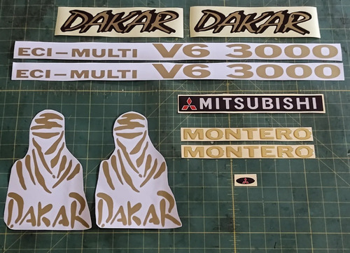 Kit Completo Calcomanias Y Emblemas Mitsubishi Montero Dakar