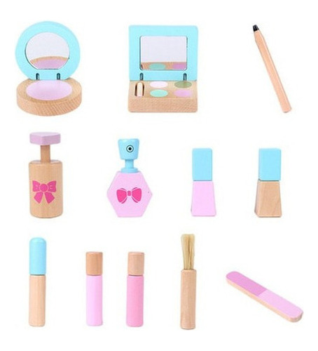 Kits De Juguetes De Maquillaje Simulado Para Niñas Wood, Bel