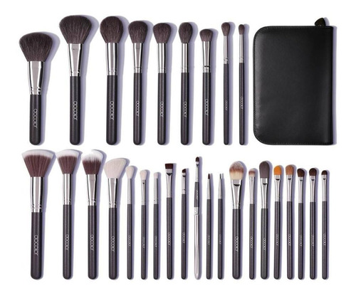 Set de 29 brochas de maquillaje Docolor DA2901 matte black