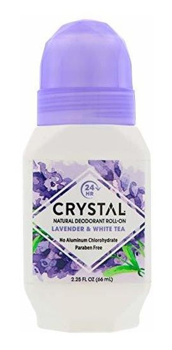 Desodorante Roll On Crystal Lavanda Y Té Blanco - 2.25 Oz.