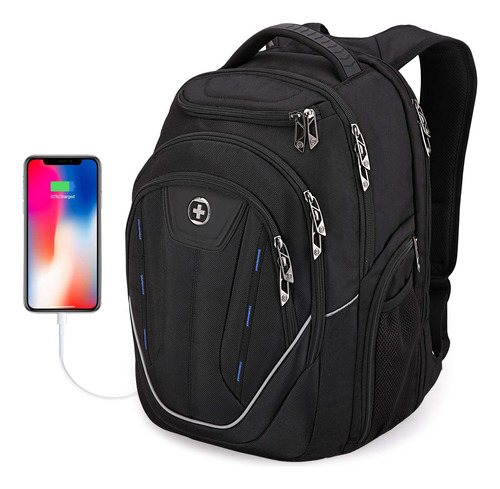 Swissdigital Design Terabyte Tsa - Mochila Para Laptop De Ne