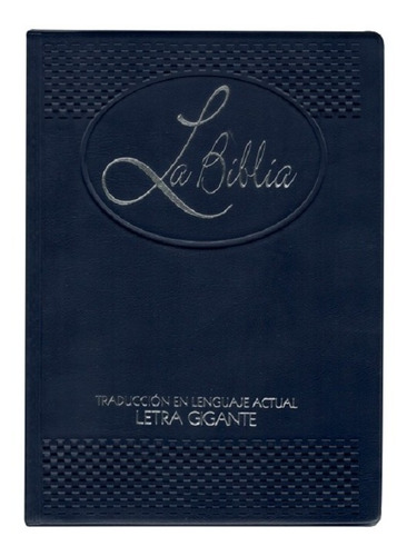 Imagen 2 de 10 de Biblia Letra Gigante Traducción Lenguaje Actual Vinil Azul