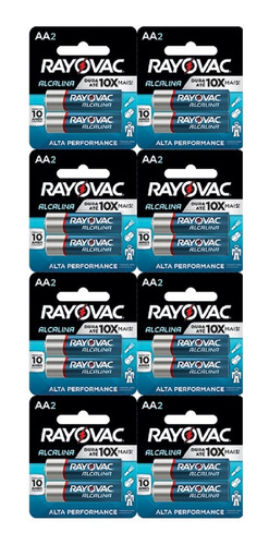 16 Pilhas Alcalinas Rayovac Pequena Aa (multiblister)