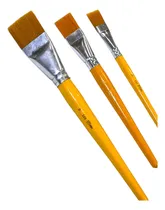 Comprar Set Pinceles Brocha Anchos Cerda Suave Arte Y Pintura 3 Pzas