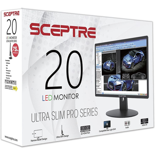 Monitor Led Hd 20' Sceptre E205w-16003r Ultrafino Frameless