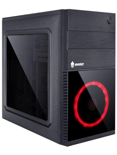 Gabinete Gamer Evolut Shin Eg804 1 Fan Led Vermelho Acrílico