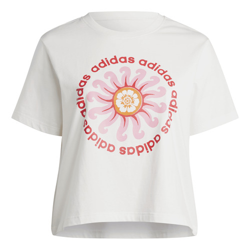 Playera adidas Mujer Dama Casual Logo X Farm Blanco