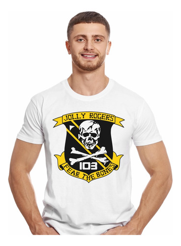 Polera Robotech Jolly Rogers Fear The Bones Anime Impresión