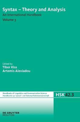 Libro Syntax - Theory And Analysis. Volume 3 - Tibor Kiss