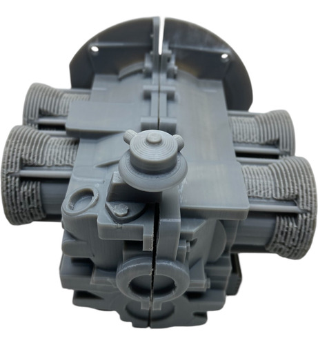 Motor De Vocho Escala 1:4 Impreso 3d Armable Tipo Lego Rojo