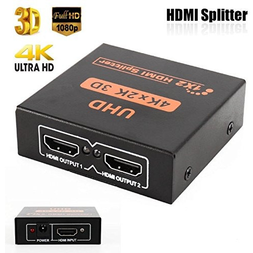 Splitter Multiplicador Amplificador 1x2 Hdmi Video 4k 2k 3d
