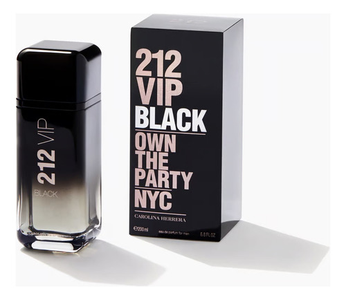 212 Vip Black Carolina Herrera Eau De Parfum 200 Ml Original